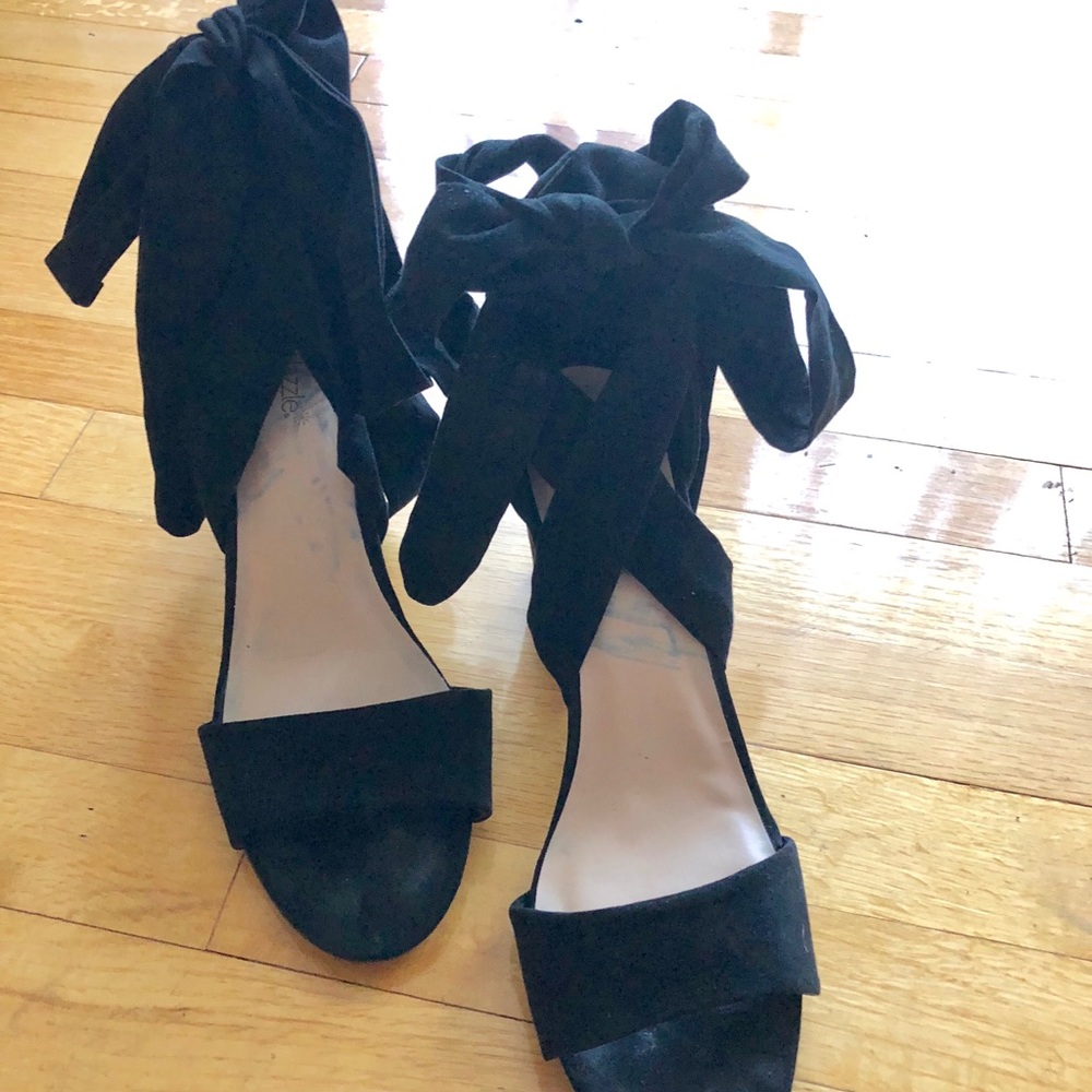 Suede Ankle Tie sandals